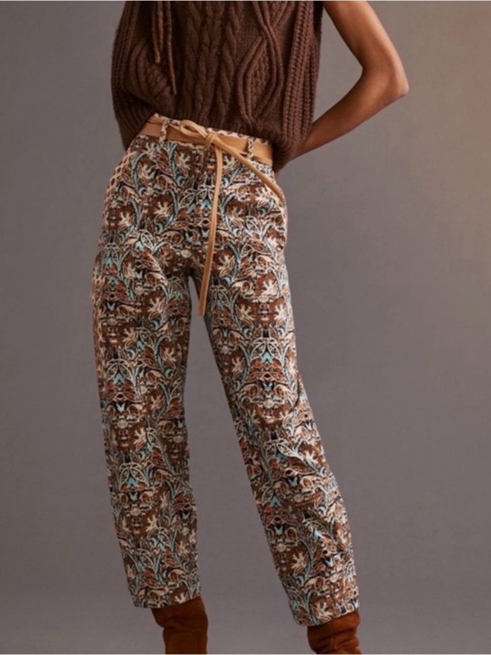 Anthropologie Corduroy Barrel Cargo Pants